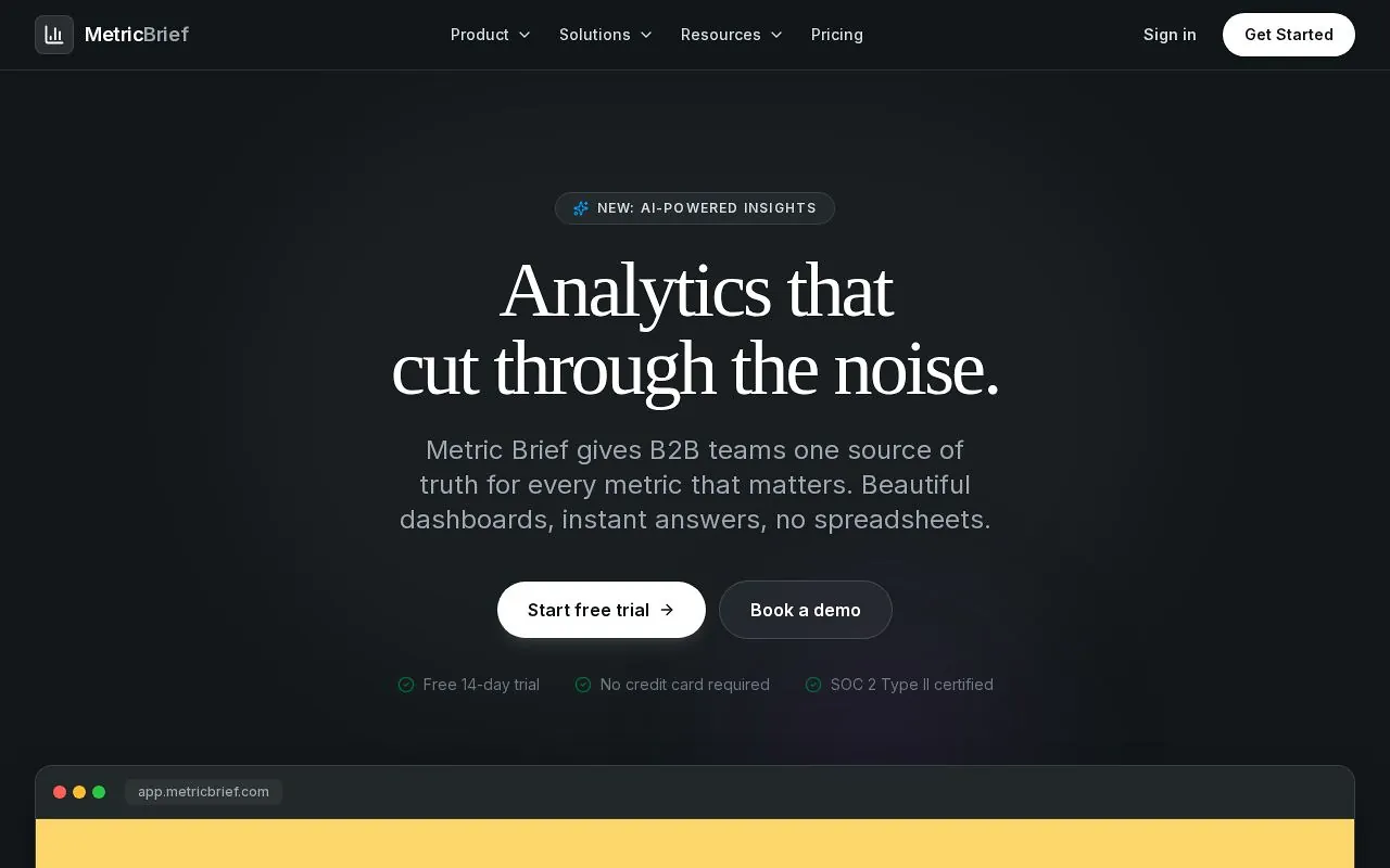 Preview of Metric Brief